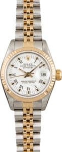 Rolex Datejust 69173 White Roman Doorstop Dial