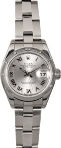 Ladies Rolex Datejust 79190 Silver Roman Dial