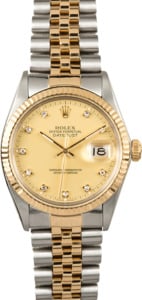 Rolex Diamond Datejust 16013 Certified Pre-Owned