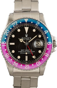 Vintage Rolex GMT-Master 1675 Mark I Dial with Fuchsia Bezel