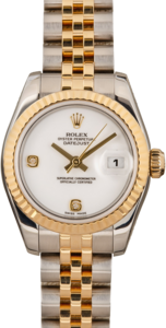 Ladies Rolex Datejust 179173 White Dial