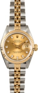 Rolex Ladies Datejust 69173 Diamond Dial 100% Authentic