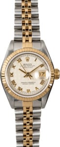 Rolex Ladies Datejust 69173 Ivory Pyramid Dial