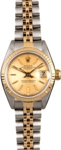 Certified Rolex Lady Datejust 69173 Champagne Dial