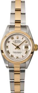 Genuine Rolex Lady Datejust 79163 Ivory Pyramid Dial