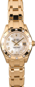 Ladies Rolex Pearlmaster 80318 Diamond Dial