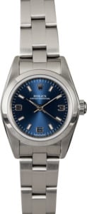 Rolex Ladies Oyster Perpetual 76080 Blue Dial