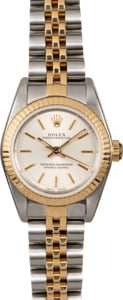 Ladies Rolex Oyster Perpetual 76193 Silver Dial