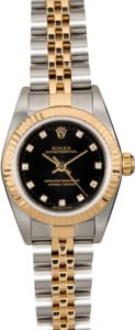 Ladies Pre Owned Oyster Perpetual Stainless and Gold Watch 76173