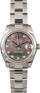 Rolex Datejust 178274 Black MOP Diamond Dial