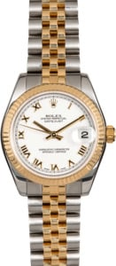 Mid-size Rolex Datejust 178273 White Roman