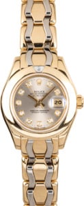 Rolex Pearlmaster 69328 White and Yellow Gold