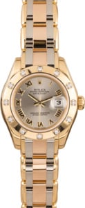 Used Rolex Tridor Pearlmaster 80318 Diamond Bezel