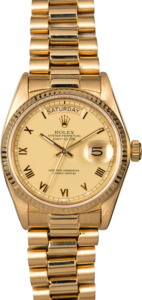 Rolex President 18038 Champagne Roman Dial