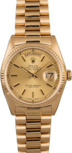 Men's Rolex President 18038 Champagne