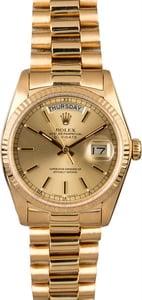 Pre Owned Rolex Champagne President 18038 t