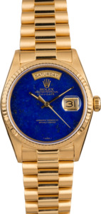 Pre-Owned Rolex President 18038 Lapis Lazuli Dial