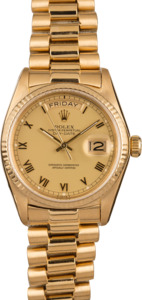 Used Rolex President 18038 Champagne Roman Dial T