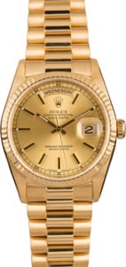 Rolex President 18238 Fluted Bezel 18k