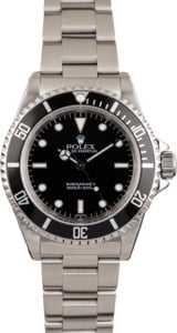 PreOwned Steel Rolex Submariner 14060 Black Luminous Dial