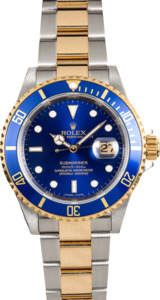 Rolex Submariner Blue 16613 Serial Engraved