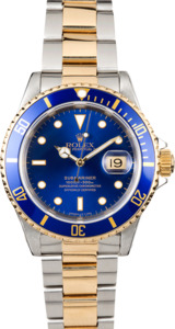 Rolex Submariner Two-Tone Blue Dial 16613