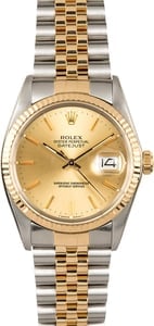 Rolex Two-Tone Datejust Champage 16013