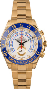 Pre-Owned Rolex Yacht-Master II Ref 116688 Yellow Gold White Dial