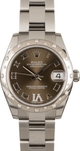 Rolex Mid-size Datejust 178344 Diamond Bezel Bronze Dial