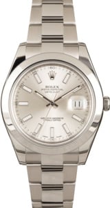 Pre Owned Rolex Datejust II Ref 116300 Silver Dial