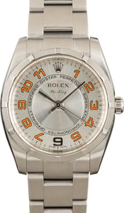 Rolex Air-King 114210 Silver Concentric Dial