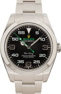 Pre-owned Rolex Air-King 116900 Black Dial