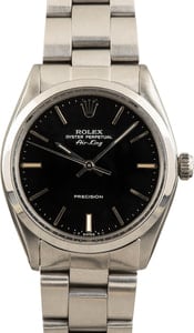 Pre-Owned Rolex Air-King 5500 Black Dial