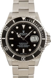 Used Rolex Submariner 16610T Black Dial