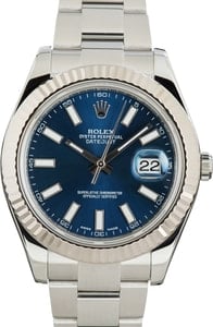 Rolex Datejust II 116334 Blue Superluminova Dial