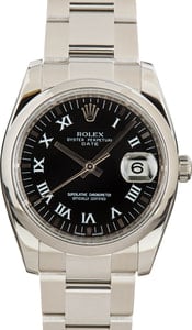 Rolex Date 115200 Black Dial