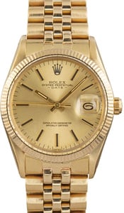 Rolex Date Ref 15037 Yellow Gold