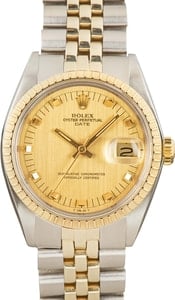 Rolex Date 1505 Stainless Steel & Yellow Gold