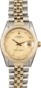 PreOwned Rolex Date 15053 Champagne Dial