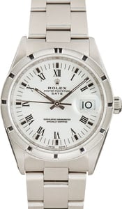 Pre Owned Rolex Date 15210 White Roman Dial