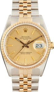 Rolex Date Ref 15223 Two Tone