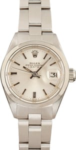 Ladies Rolex Date ref 6916 Silver Dial