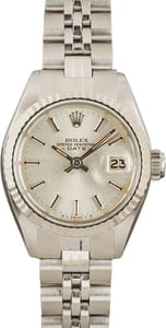 Rolex Date 24MM Steel & 18k Gold, Fluted Bezel Silver Index Dial, Jubilee (1966)