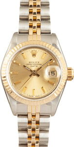 Ladies Rolex Date Ref 69173 Champagne Dial