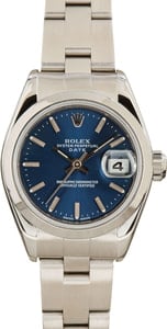 Pre Owned Rolex Ladies Date 79160 Blue Dial