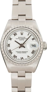 Ladies Rolex Date Ref 79240 White Dial