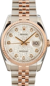 Rolex Diamond Datejust 116231 Two-Tone Everose