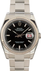 PreOwned Rolex Datejust 116234 Black Dial