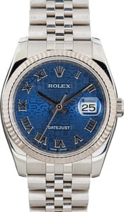 Pre-Owned Rolex Datejust 116234 Blue Roman Dial