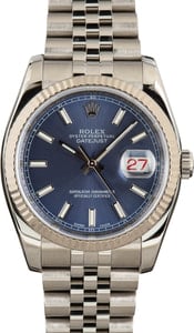 Rolex Datejust 116234 Blue Index Dial